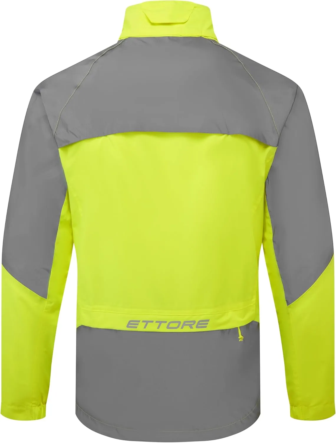 Ettore Mens Waterproof Cycling Jacket With Removable Hood Breathable High Visibility - Hybrid Glow - Yellow