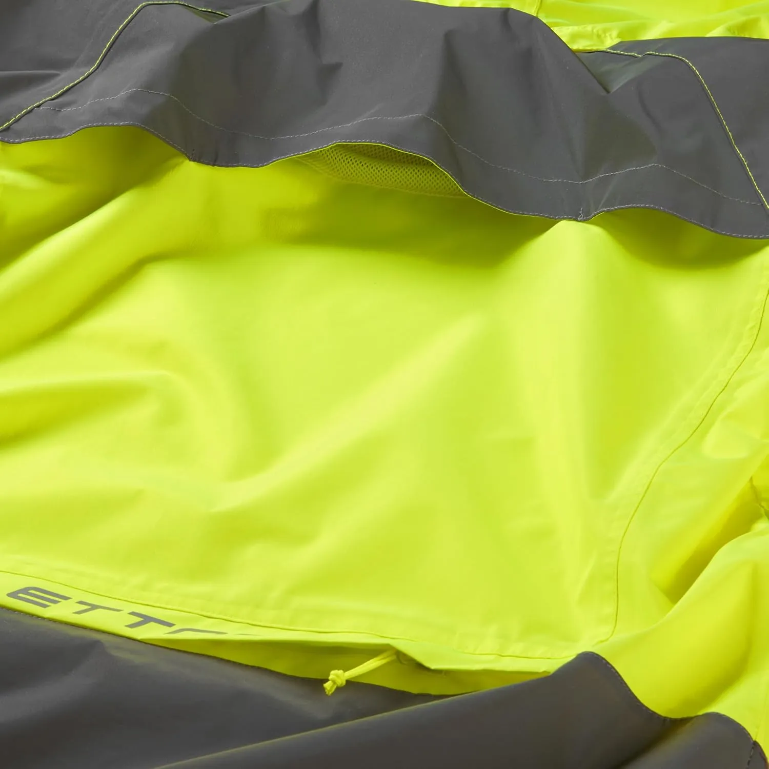 Ettore Mens Waterproof Cycling Jacket With Removable Hood Breathable High Visibility - Hybrid Glow - Yellow