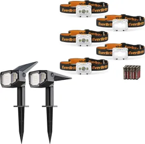 EverBrite LED Headlamp 2-Pack Solar Landscape Spotlights