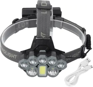 EVGATSAUTO 1000lm 6 Modes LED Headlamp Stretchable Light Flashlight Torch with Aluminum Alloy Body for Cycling Camping