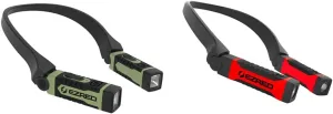 EZRED Anywear Rechargeable Neck Light for Hands-Free Lighting, Soft Green & Bright NK10 Anywear Neck Light for Hands-Free Lighting, Red and Black