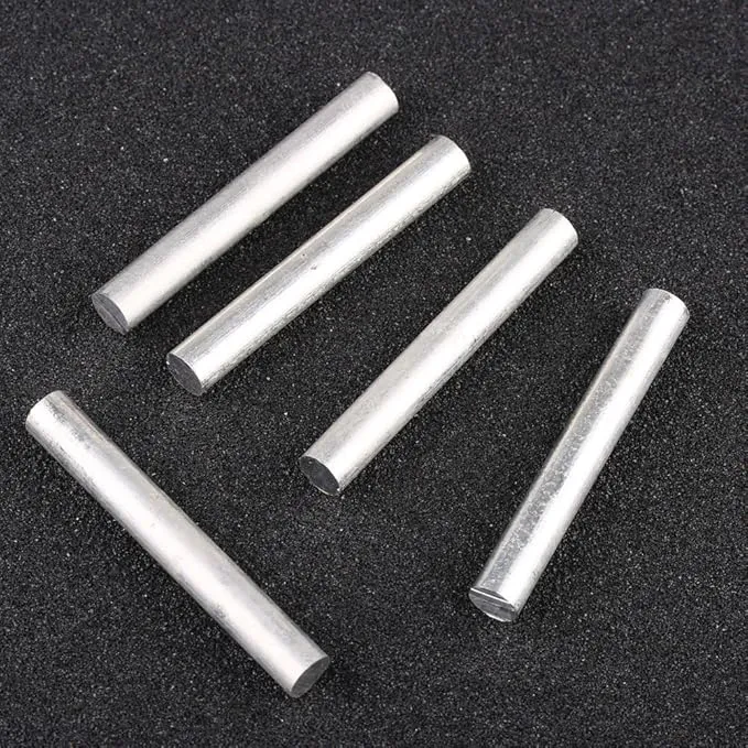 F-ber 5pcs 4inch(100mm)/5inch(127mm) Long OD16mm(0.63") High Purity 99% Magnesium Metal Rod Mg Fire Starter Survival Emergency Rod Well Sparks for Camping Hiking