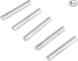 F-ber 5pcs 4inch(100mm)/5inch(127mm) Long OD16mm(0.63") High Purity 99% Magnesium Metal Rod Mg Fire Starter Survival Emergency Rod Well Sparks for Camping Hiking