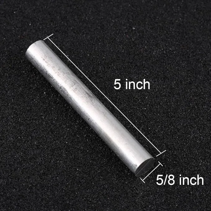 F-ber 5pcs 4inch(100mm)/5inch(127mm) Long OD16mm(0.63") High Purity 99% Magnesium Metal Rod Mg Fire Starter Survival Emergency Rod Well Sparks for Camping Hiking