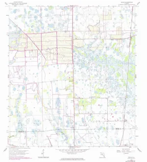 Felda FL topo map, 1:24000 Scale, 7.5 X 7.5 Minute, Historical, 1958, Updated 1973, 26.9 x 24.1 in