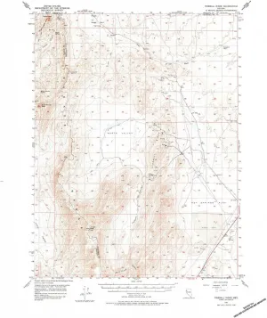 Fireball Ridge NV topo map, 1:62500 Scale, 15 X 15 Minute, Historical, 1967, Updated 1984, 21.8 x 18 in