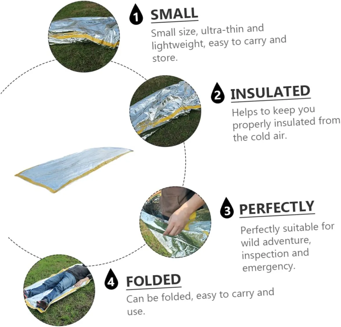 First Portable Compression Heat Insulation Reusable Sack Survival Cover Survival Travel Bag