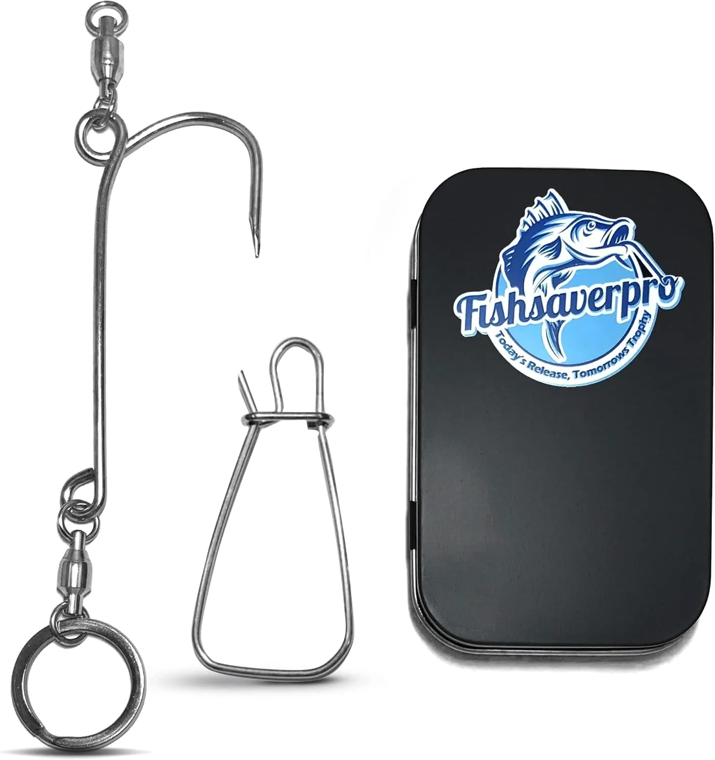 Fish Descending Device or Fish Descender for deep Water Release of Fish with Barotrauma Including red Snapper. Packed in Stylish Hero tin Packaging. Great Fishing Gift.