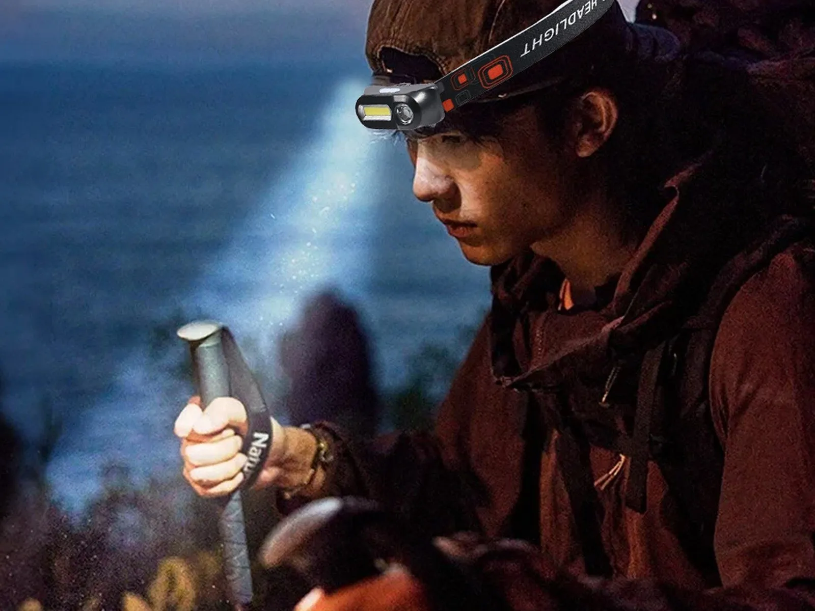 Fishing USB Torch for Head Rechargeable Hiking Cycling Quick delivery Headlamp 1Pc Night Extensive variety