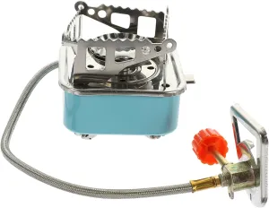 Folding Gas Stove Portable Outdoor Camping Stove with Fastener Lightweight and Compact Design for Hiking Travel and Outdoor Activities Easy to Use and Carry