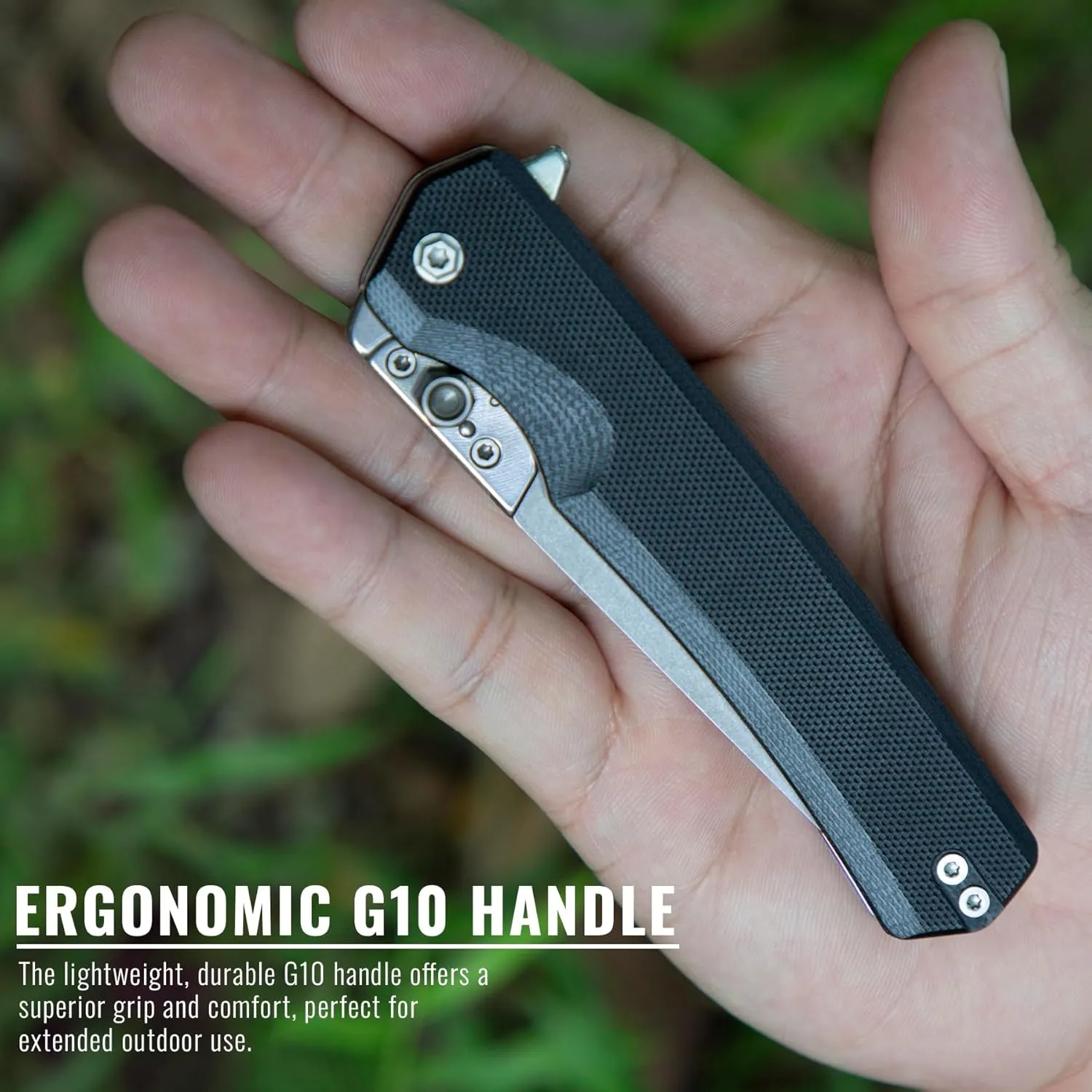 Folding Pocket Flipper Knife, 4pcs Replaceable Blades, 3.5" 440 Steel Blade G10 Handle EDC Knife with Pocket Clip for Men Women, Sharp Camping Survival Hiking, Outdoor or Indoor Carry Knives