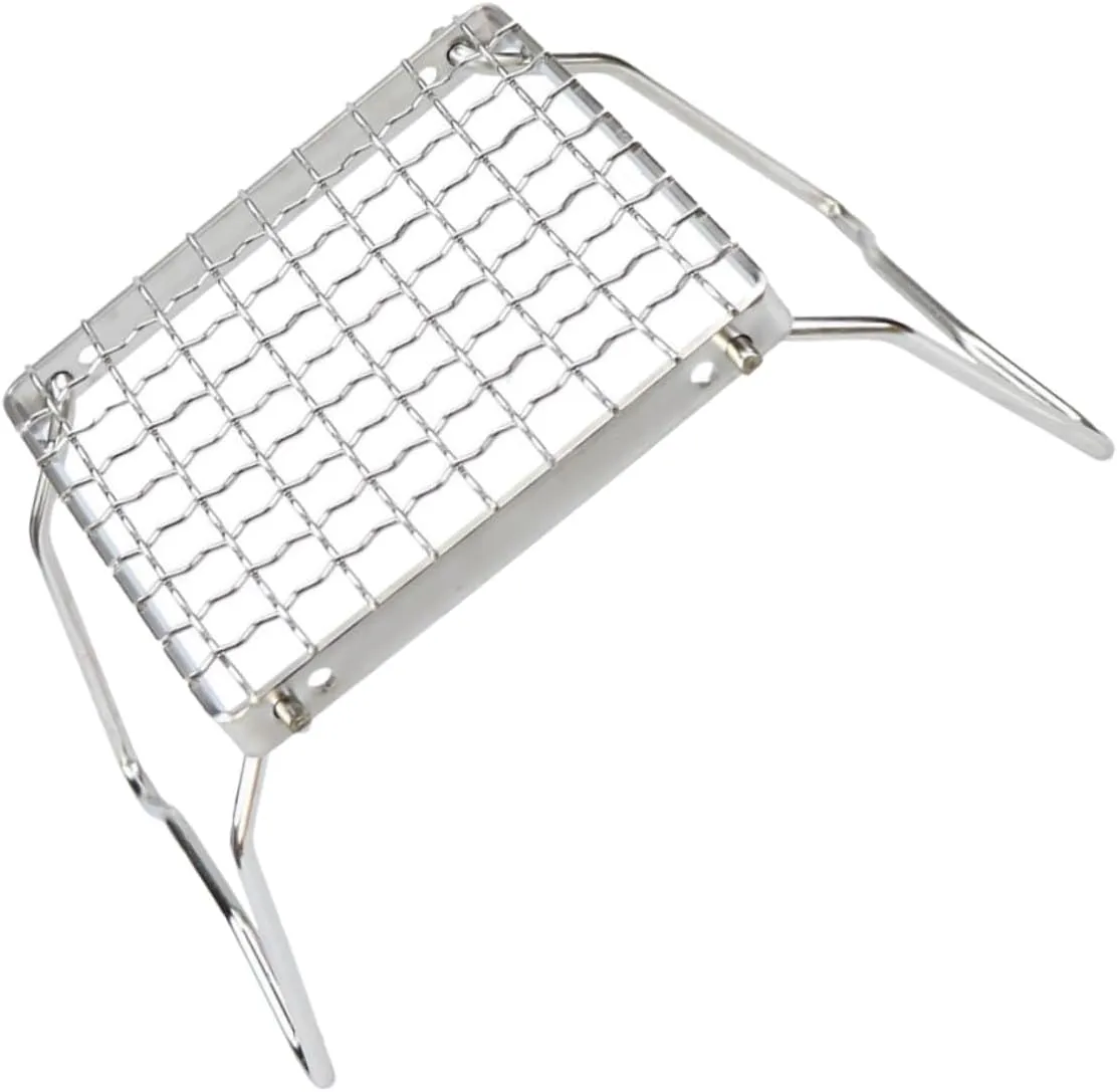 Folding Portable Campfire Grill Grate Lightweight Stainless Steel Bbq Rack for Outdoor Cooking Backpacking Camping Hiking Fishing and Picnics