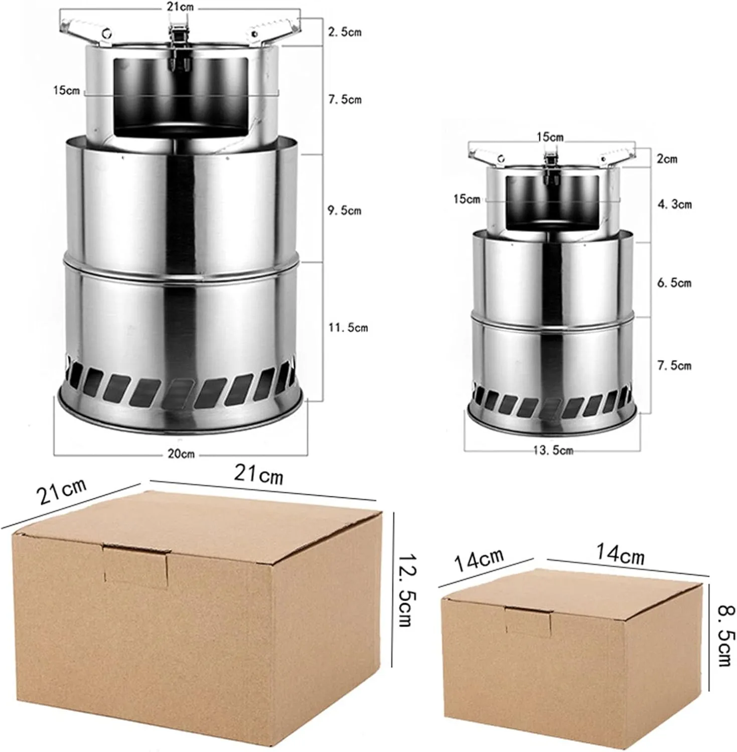 Folding Portable Wood Burning Stove Camping Hiking Survival Backpacking Stove Powerful Efficient Wood Burning and Low Smoke Gasification for Quick Boil Compact