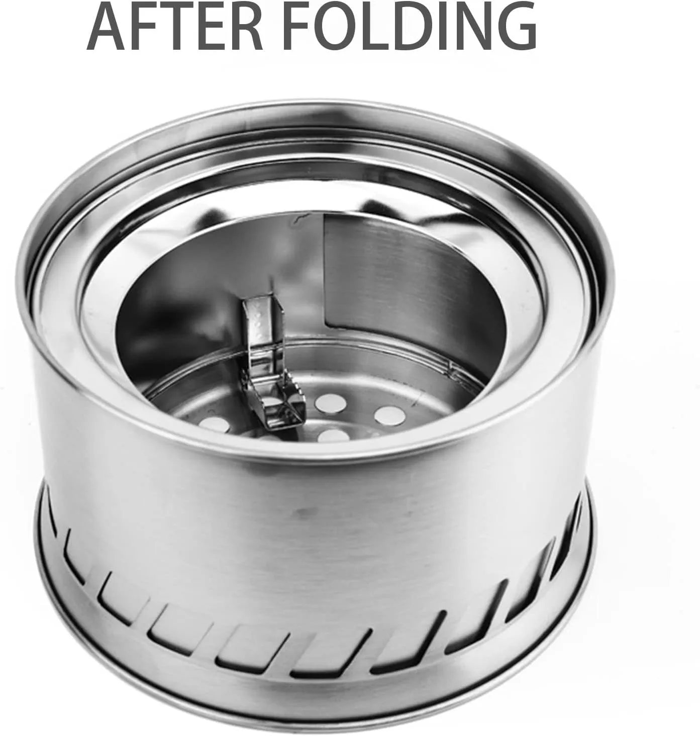 Folding Portable Wood Burning Stove Camping Hiking Survival Backpacking Stove Powerful Efficient Wood Burning and Low Smoke Gasification for Quick Boil Compact
