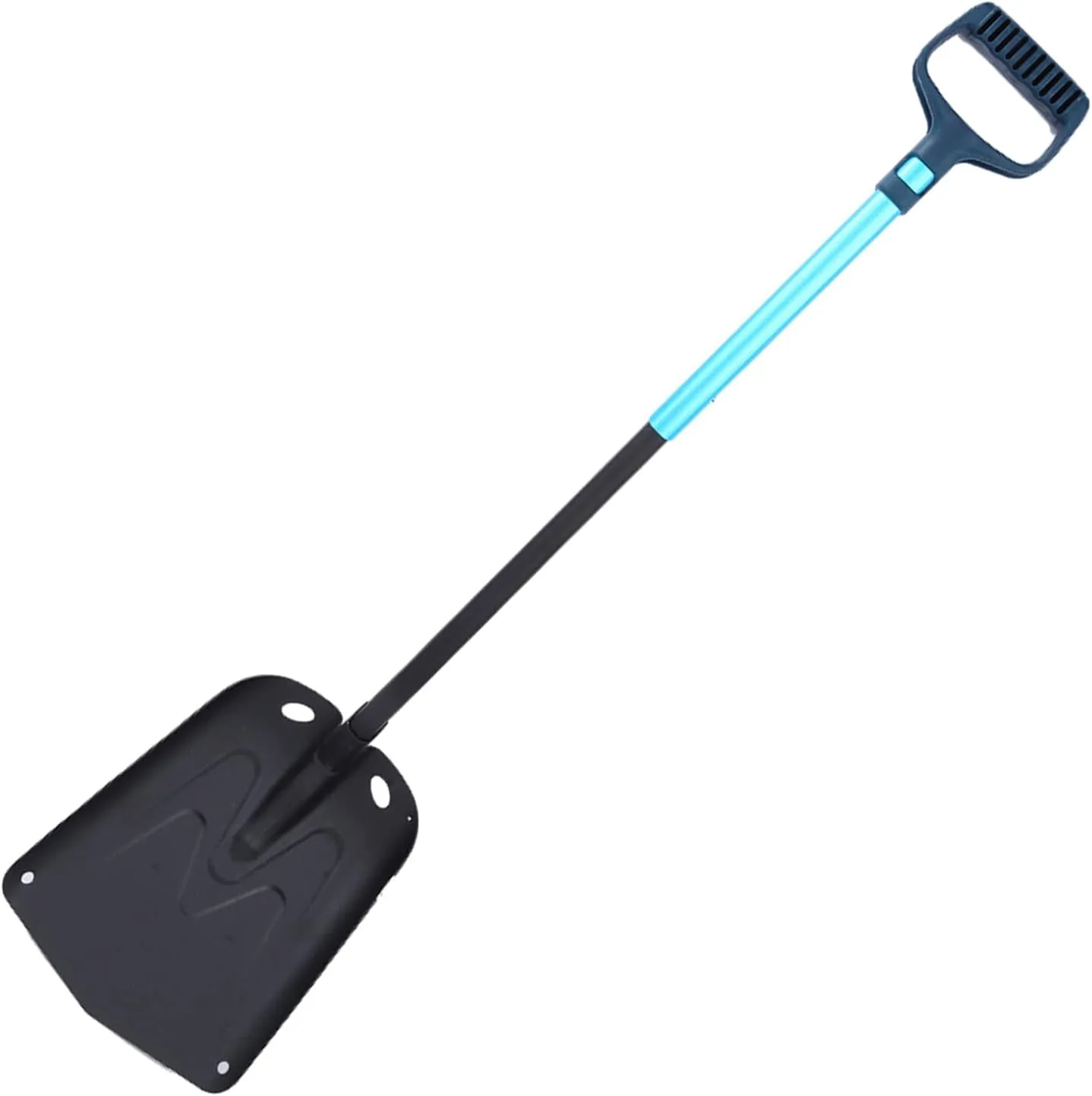 Folding Snow Shovel, Aluminium Alloy Multi Purpose Compact Snow Shovel, Climbing Camping Tool with 36cm Handle for Snow Camping, Skiing, Snowmobiles