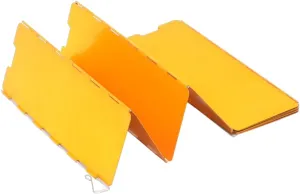 Folding Stove Wind Screen Plate Portable Windscreen for Camping Hiking and Outdoor Cooking Yellow Space Saving Design Efficiency Easy to Carry