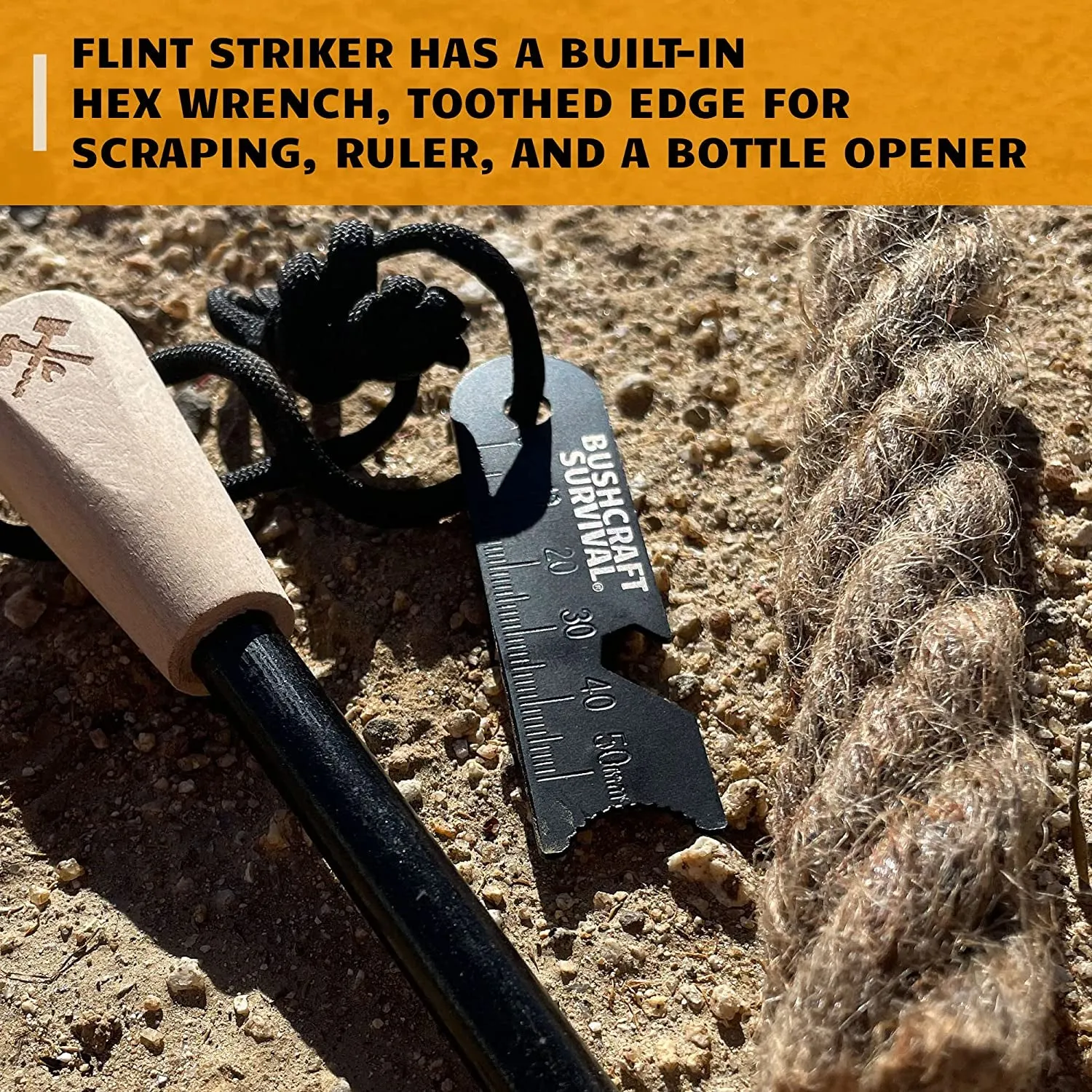 for Pocket-friendly | & Rod Extensive range Magnesium & Backpacking Kit Firestarter Steel Starter Fire Waterproof Striker Tool Ferro Multitool | Farrow Flint Campfires Rod and