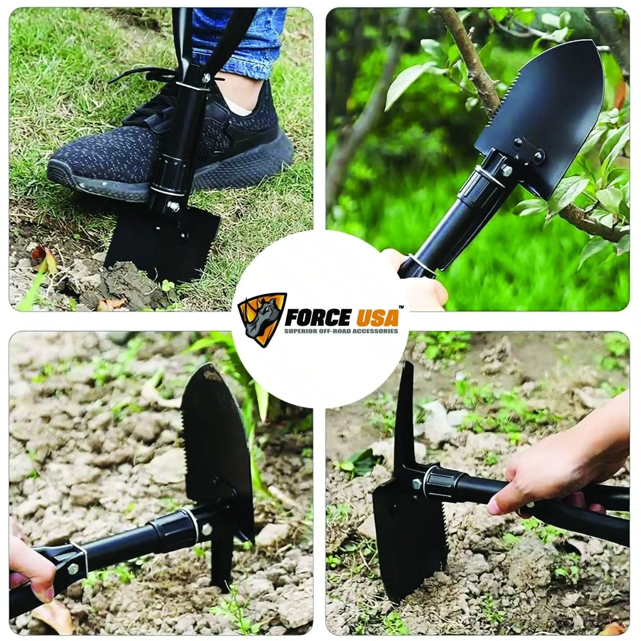 FORCE USA Foldable Shovel SH001 - Black