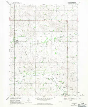 Fordyce NE topo map, 1:24000 Scale, 7.5 X 7.5 Minute, Historical, 1968, Updated 1971, 26.9 x 22 in
