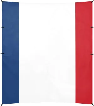 France Flag Foldable Beach Canopy UPF50 Easy Setup Shade Sun Shelter with Sandbags, Sand Shovel, Poles for Camping, Picnics, Backyard