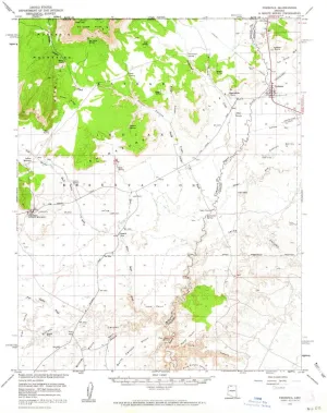 Fredonia AZ topo map, 1:62500 Scale, 15 X 15 Minute, Historical, 1954, Updated 1963, 20.7 x 16.9 in
