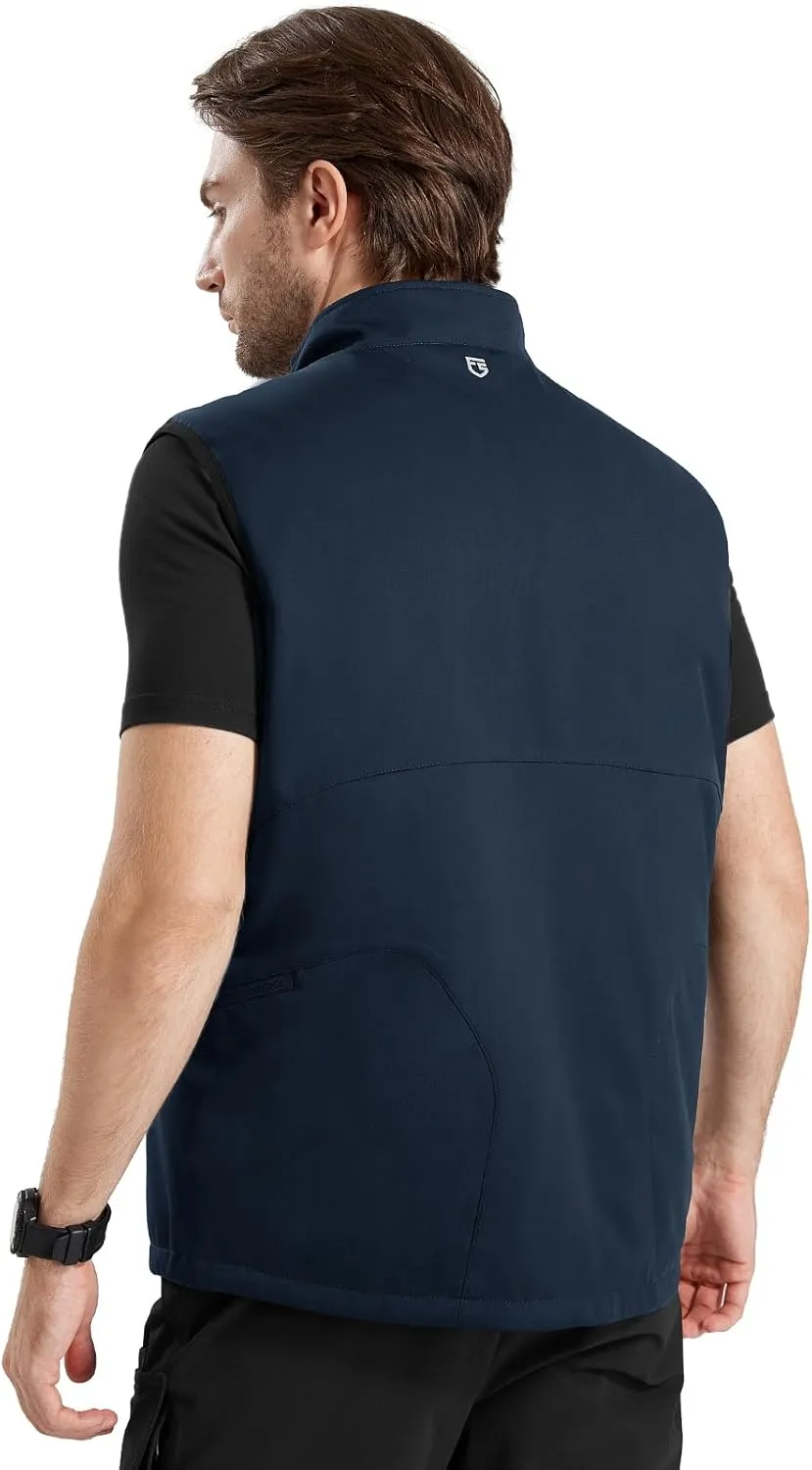 FREE SOLDIER Men's Lightweight Golf Vest Outerwear Windproof Reversible Sleeveless Softshell Jacket Running Vest