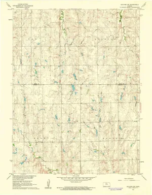 Gaylord SW KS topo map, 1:24000 Scale, 7.5 X 7.5 Minute, Historical, 1961, Updated 1962, 27.06 x 21.09 in
