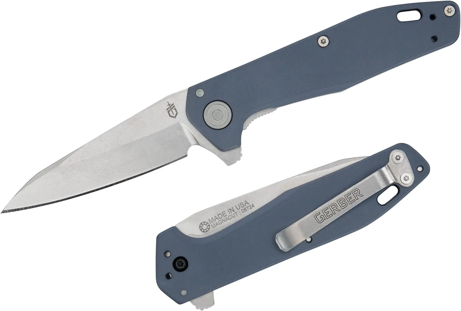 Gerber Gear Fastball Magnacut - Portable Everyday Carry Knife - Survival Tactical Tool - Stainless Steel Blade - Versatile Folding Knife - Made in USA - Blue