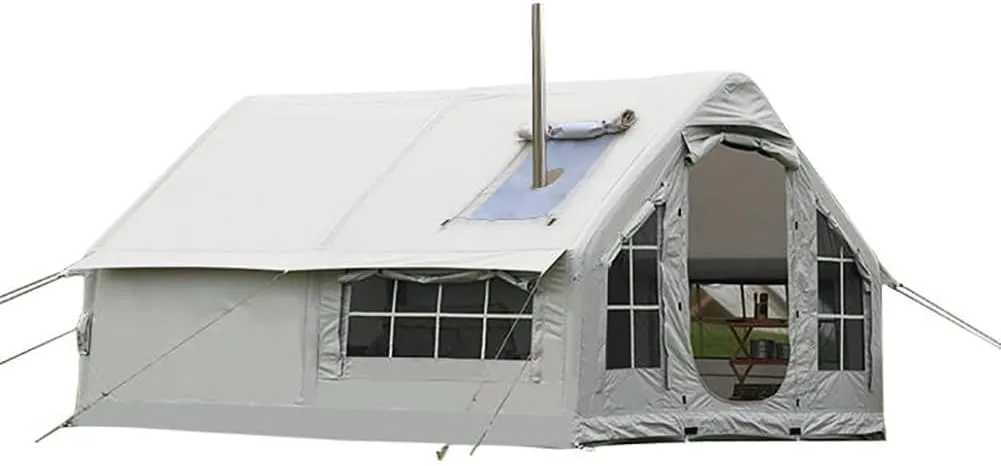 GeRRiT Outdoor Inflatable Tent, Camping Overnight Equipment, Foldable Portable Rainproof and Windproof Tent Without Setting Up