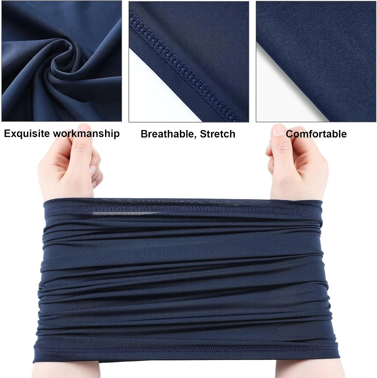 Geyoga 6 Pieces Summer UV Protection Cooling Neck Gaiter Face Clothing Neck Gaiter Mask Scarf Sunscreen Breathable Bandana