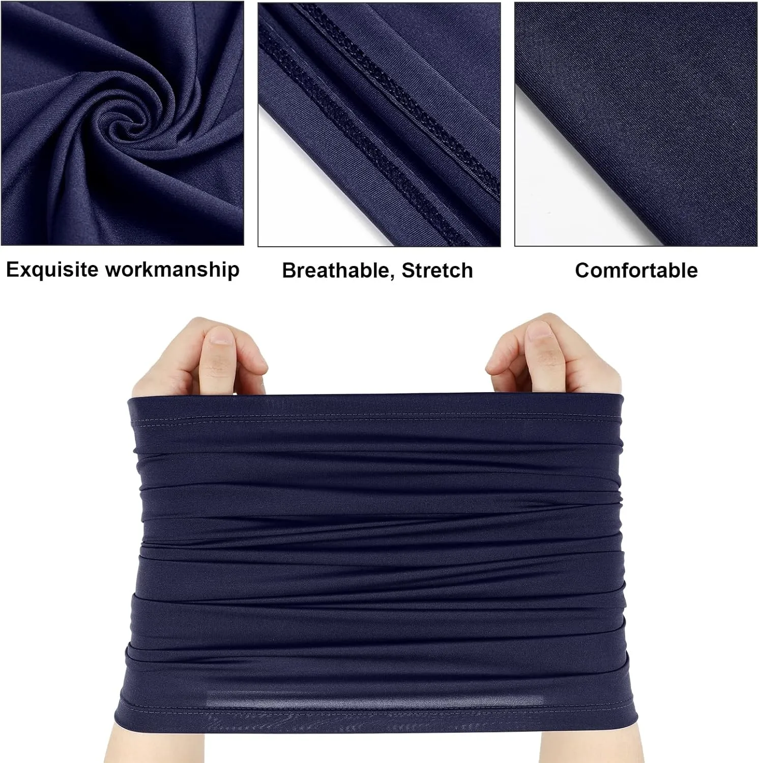 Geyoga 6 Pieces Summer UV Protection Cooling Neck Gaiter Face Clothing Neck Gaiter Mask Scarf Sunscreen Breathable Bandana