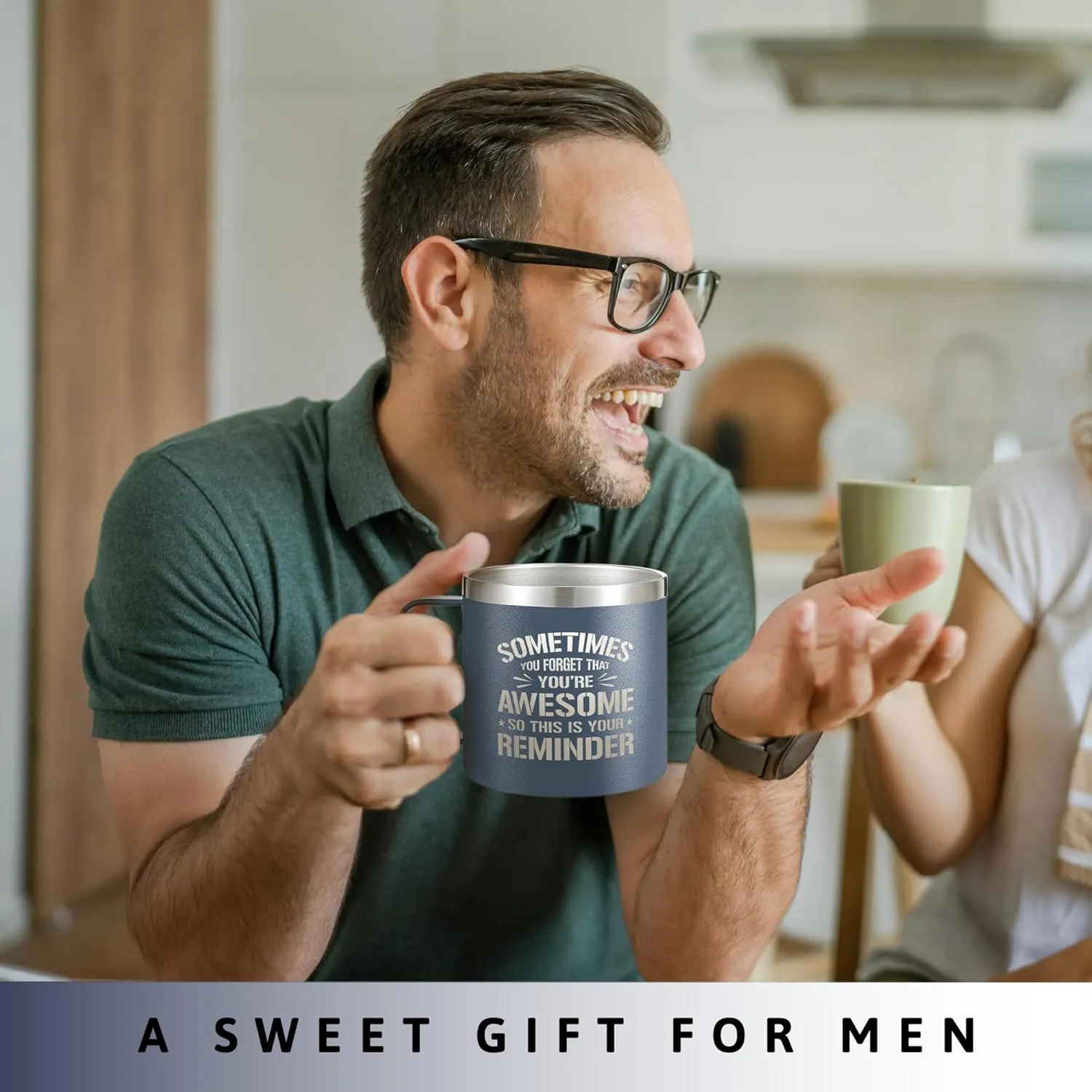 Gifts for Men - Fathers Day Gift for Dad, Grandpa, Uncle, Husband - Anniversary, Birthday, Inspirational Gifts for Men, Him - Funny Mens Gift Ideas Unique - 14 Oz Stainless Steel Coffee Mug