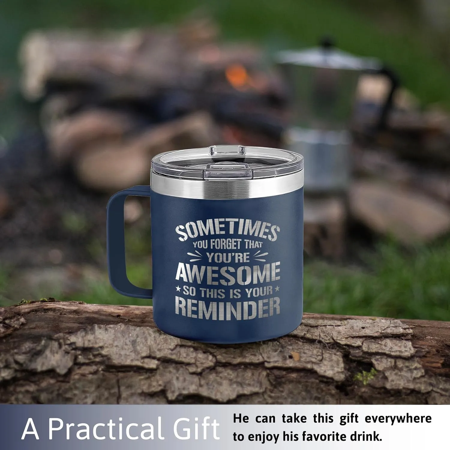Gifts for Men - Fathers Day Gift for Dad, Grandpa, Uncle, Husband - Anniversary, Birthday, Inspirational Gifts for Men, Him - Funny Mens Gift Ideas Unique - 14 Oz Stainless Steel Coffee Mug