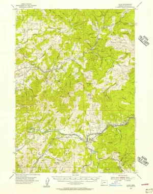 Glide OR topo map, 1:62500 Scale, 15 X 15 Minute, Historical, 1954, Updated 1957, 20.8 x 16.4 in