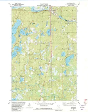 Gordon WI topo map, 1:24000 Scale, 7.5 X 7.5 Minute, Historical, 1982, Updated 1982, 27.18 x 21.46 in