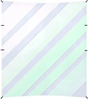 Gradient Green Diagonal Stripes Foldable Beach Tent UPF50  Easy Setup Large Sun Shelter Includes Sand Shovel, Sandbags, Stability Poles for Family Travel