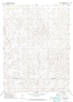 Gragg Ranch NE topo map, 1:24000 Scale, 7.5 X 7.5 Minute, Historical, 1972, Updated 1993, 26.9 x 22 in