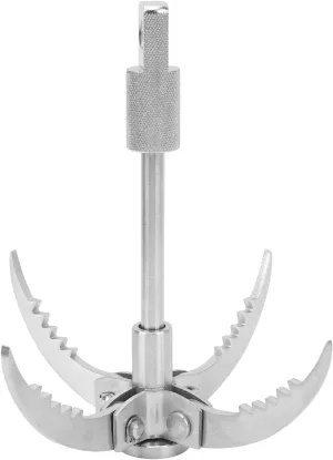 Grappling Hook, 4 Claw Anti Slip Boat Anchor, Stainless Steel Hook Anchor for Outdoor Camping Hiking Tree Rock Mountain Climbing