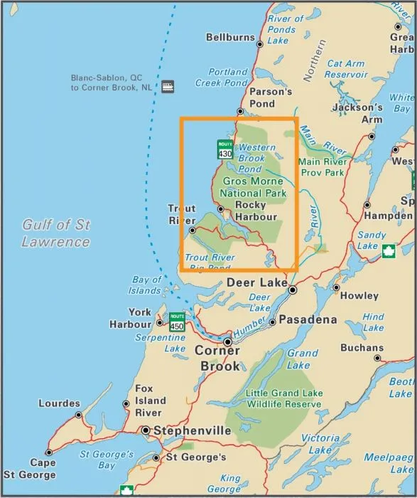 Gros Morne National Park Map Newfoundland