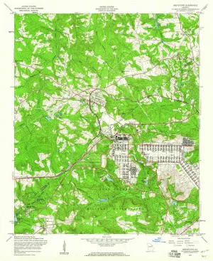 Grovetown GA topo map, 1:24000 Scale, 7.5 X 7.5 Minute, Historical, 1957, Updated 1980, 26.9 x 22 in