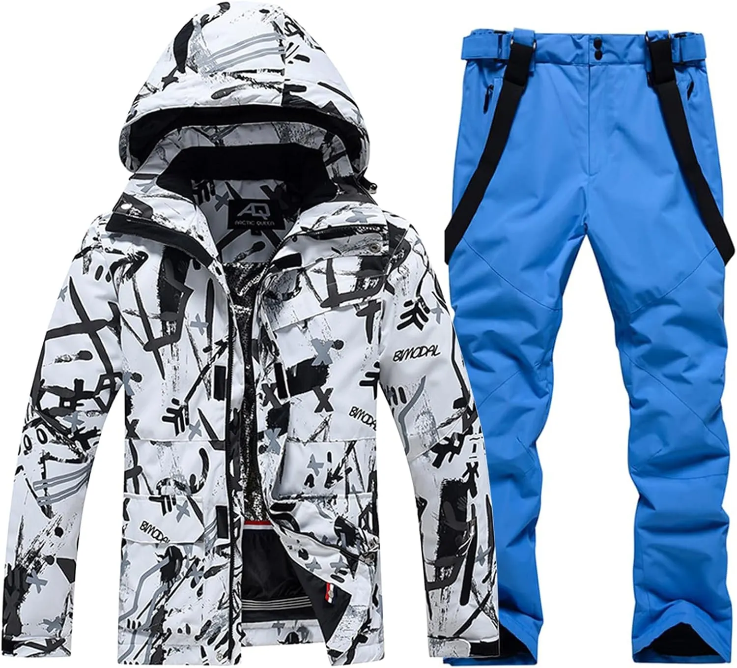 GS SNOWING Men's Jacket and Pants Set Insulated Waterproof Waterproof Snowboard Snowsuits for Snow Sport
