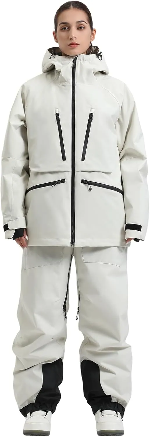 GSOU SNOW Mens Snowboard Jacket Womens Ski Coat Waterproof Insulated Snow Coat Winter Hooded Mountain Jackets