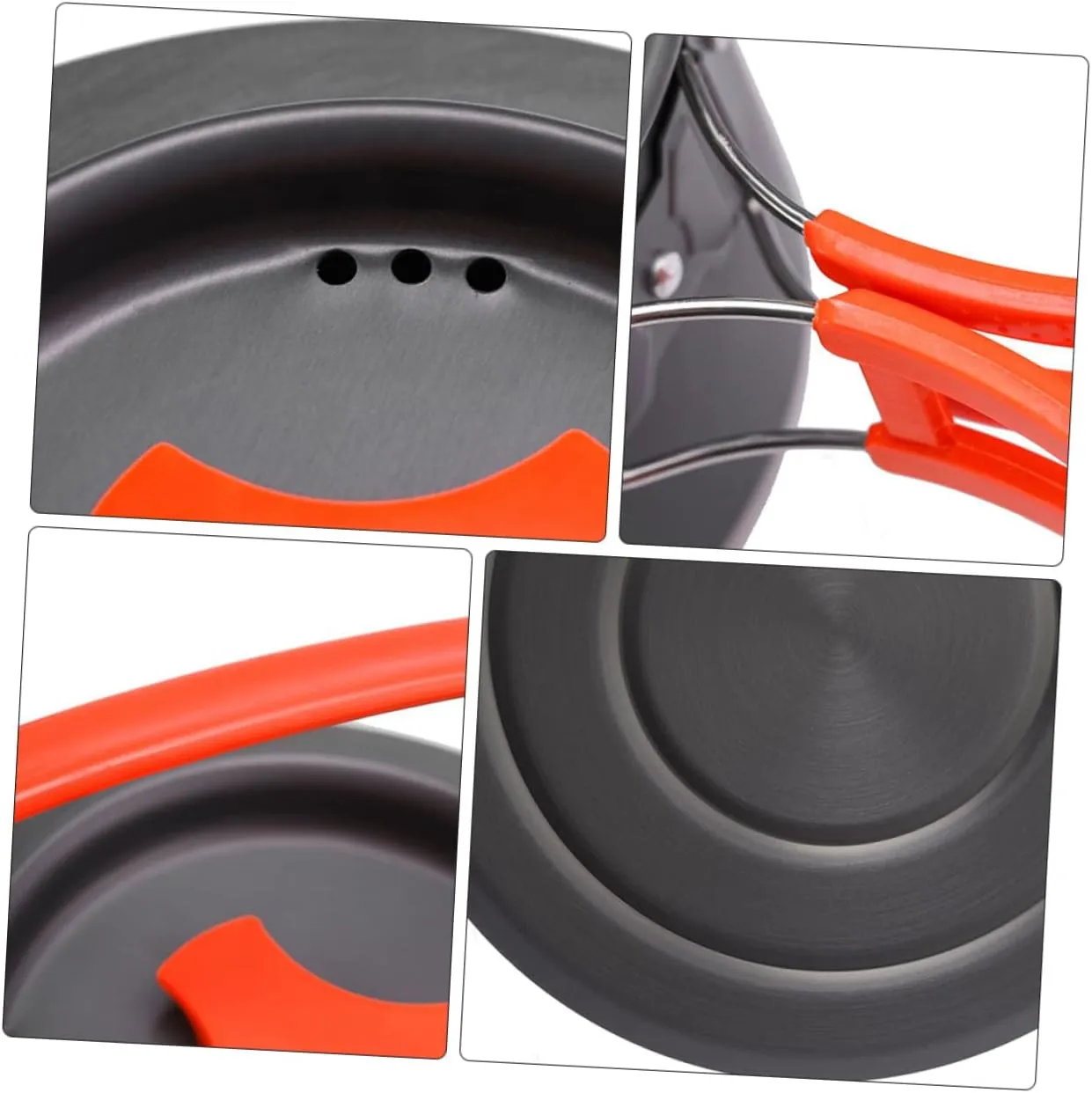 HANABASS 1 Set Camping Pan Set Portable Cutlery Camping Cookware Kit Camping Tool Camping Utensils Camping Pots