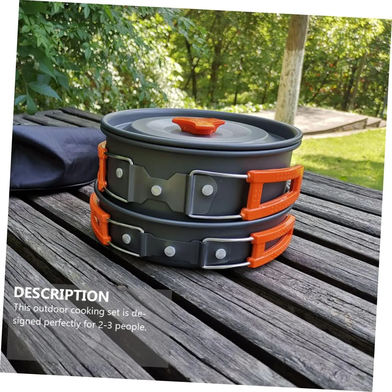 HANABASS 1 Set Camping Pan Set Portable Cutlery Camping Cookware Kit Camping Tool Camping Utensils Camping Pots