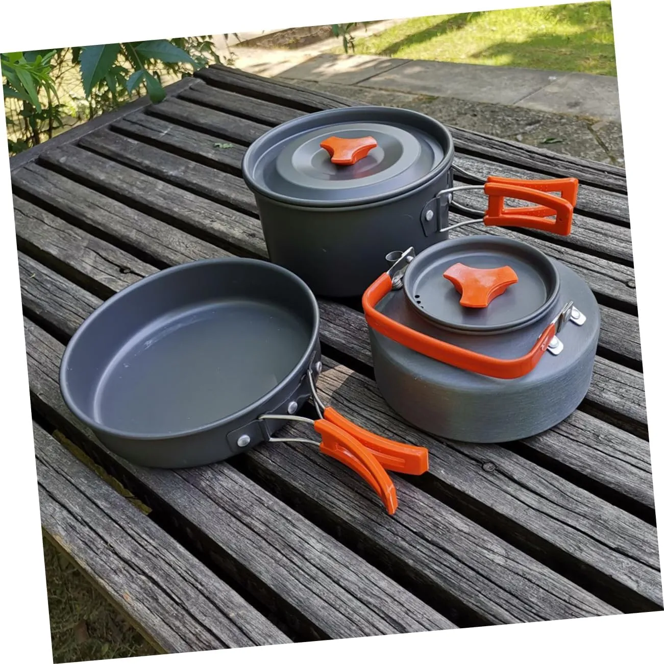 HANABASS 1 Set Camping Pan Set Portable Cutlery Camping Cookware Kit Camping Tool Camping Utensils Camping Pots