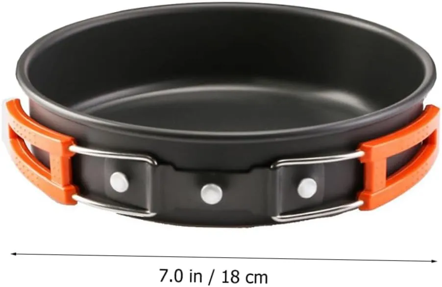 HANABASS 1 Set Camping Pan Set Portable Cutlery Camping Cookware Kit Camping Tool Camping Utensils Camping Pots