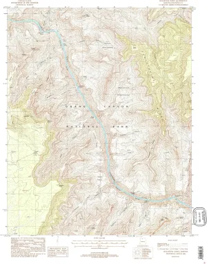Havasupai Point AZ topo map, 1:24000 Scale, 7.5 X 7.5 Minute, Historical, 1988, Updated 1988, 26.8 x 22 in