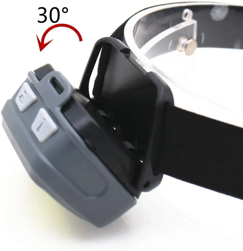 HAWK Headlamp Flashlight - 280 Lumen Headlight with Red/Green Light and Tail Light, 7 Lighting Modes, Perfect for Trail Running, Camping, Hiking and More, Adjustable Headband, 3 AAA Batteries Included