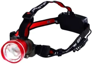 HD Rechargable Headlamp T6 500 Lumens Hands Free Headlamp Flashlight Battery Pack Included (RED)