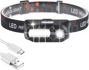 Headlamp Flashlight, 1100 Lumen Ultra-Light Bright LED Rechargeable Headlight with White Red Light,Waterproof Motion Sensor Head Lamp, 6 Modes for Outdoor Camping Cycling Running Fishing